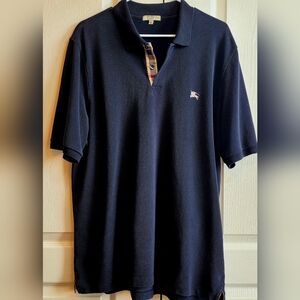 Burberry London Men's XL Dark Blue Polo Shirt